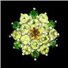 Image 1 : Natural Citrine Chrome Diopside Peridot  Ring