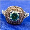 Image 2 : SPARKLING 2.5 CT MINT GREEN DIAMOND RING