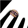 Image 3 : Natural Rhodolite Garnet,  Citrine & Ruby Ring