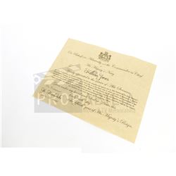 Once Upon a Time - Killian Jones's Letter of Service Prop (0680)