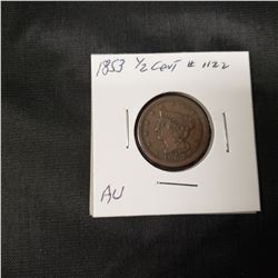 1853 Braided Hair Half Cent