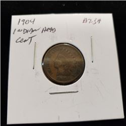 1904 Indian Head  Cent