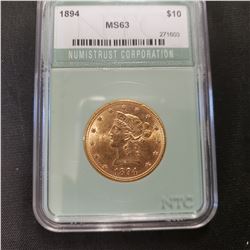 1894 $10.00 Liberty Head  Gold