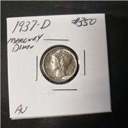 1937 D Mercury Dime