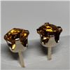Image 3 : 14K Yellow Gold Citrine(0.6ct) Earrings, Made in Canada