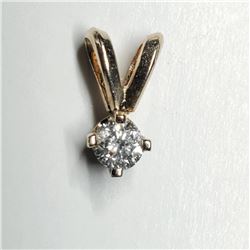 14K Yellow Gold Diamond(0.07ct) Pendant, Made in Canada (Estimated Selling Price from $45 to $90)
