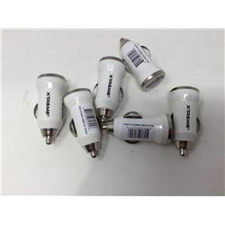 Lot of USB Phone Car Chargers (6ct) White
