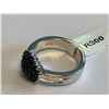 Image 3 : Ladies .925 Silver Black Diamond .50 Carat Cluster ring Appraisal $500