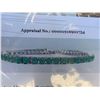 Image 2 : Ladies Silver .925 Emerald 5.10 Carat Tennis Bracelet with appraisal $1396.00