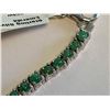 Image 3 : Ladies Silver .925 Emerald 5.10 Carat Tennis Bracelet with appraisal $1396.00