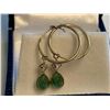 Image 1 : Ladies 1.5 carat Emerald Pear Cut Earrings set in 14K Gold, with appraisal$1200.00