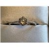Image 2 : Ladies 10K white gold, .50 carat solitaire diamond ring appraised $3800.00