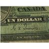 Image 4 : Vintage Bank of Canada 1937 $1.00 Bill with Gordon & Towers Signature