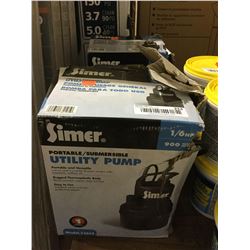 Simer1/6 HP Portable Submersible Utility Pump