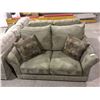 Image 1 : NEW Living room sofa suite includes Olive Green over stuffed pillow back design sofa with matching l