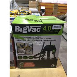 Big Vac 4.0 Wet/Dry 15L Stainless Steel Vacuum