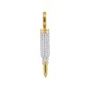 Image 1 : Mens Diamond Rifle Bullet Charm Pendant 1-1/2 Cttw 10kt Yellow Gold