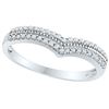 Image 1 : Diamond Chevron Band Ring 1/4 Cttw 10kt White Gold