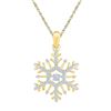 Image 1 : Diamond Snowflake Winter Cluster Pendant 1/6 Cttw 10kt Yellow Gold