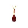 Image 1 : Genuine 9 ctw Ruby Necklace 14KT Yellow Gold - REF-30M6T