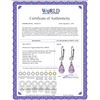 Image 2 : Genuine 4.53 ctw Amethyst & Diamond Earrings 14KT Rose Gold - REF-29Z3N