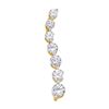 Image 1 : Round Pave-set Diamond Journey Graduated Pendant 1.00 Cttw 14kt Yellow Gold