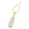 Image 1 : Diamond Triple Trinity Cluster Pendant 1/4 Cttw 14kt Yellow Gold