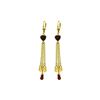 Image 1 : Genuine 9.5 ctw Garnet & Citrine Earrings 14KT Yellow Gold - REF-62Y2F