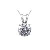 Image 1 : 14K White Gold 1.01 ct Natural Diamond Solitaire Necklace - REF-286K8Y