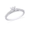 Image 1 : Diamond Solitaire Promise Bridal Ring 1/5 Cttw 10kt White Gold