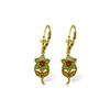 Image 1 : Genuine 2.12 ctw Citrine & Peridot Earrings 14KT Yellow Gold - REF-42R4P