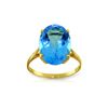 Image 1 : Genuine 8 ctw Blue Topaz Ring 14KT Yellow Gold - REF-46M2T