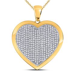 Diamond Heart Cluster Pendant 1.00 Cttw 10kt Yellow Gold