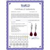 Image 2 : Genuine 3.15 ctw Ruby & Diamond Earrings 14KT White Gold - REF-52X3M