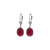 Image 1 : Genuine 7 ctw Ruby Earrings 14KT White Gold - REF-64M6T