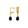 Image 1 : Genuine 2.5 ctw Garnet Earrings 14KT Yellow Gold - REF-22Y3F