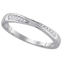 Diamond Fashion Band Ring 1/20 Cttw 14kt White Gold