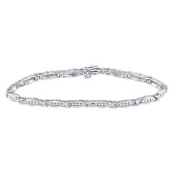 Diamond X Link Fashion Bracelet 1/2 Cttw 10kt White Gold
