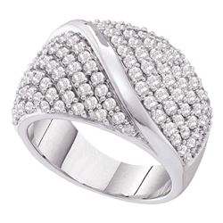 Diamond Fashion Band Ring 2.00 Cttw 14kt White Gold