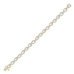 Diamond Fashion Link Bracelet 3/4 Cttw 10kt Yellow Gold