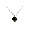 Genuine 15.52 ctw Black Spinel & Diamond Necklace 14KT White Gold - REF-36F9Z