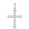 Diamond Cross Faith Pendant 1/3 Cttw 10kt White Gold