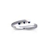 Genuine 0.25 ctw Sapphire & Diamond Ring 14KT White Gold - REF-32X4M