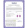 Image 2 : Genuine 19 ctw Amethyst Earrings 14KT White Gold - REF-28R4P