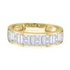 Image 1 : Baguette Channel-set Diamond Wedding Band 1/2 Cttw  14kt Yellow Gold