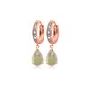 Image 1 : Genuine 1.58 ctw Opal & Diamond Earrings 14KT Rose Gold - REF-60F3Z