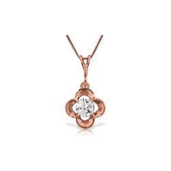 Genuine 0.50 ctw Diamond Anniversary Necklace 14KT Rose Gold - REF-143T9A
