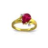 Image 1 : Genuine 1.51 ctw Ruby & Diamond Ring 14KT Yellow Gold - REF-56P3H