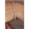 Image 1 : Natural 6.08 ctw Diamond Eternity Tennis Bracelet 18K Rose Gold - REF-512A5R