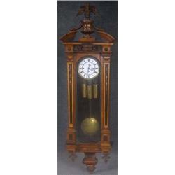 GERMAN WALNUT (3) WEIGHT WALL CLOCK